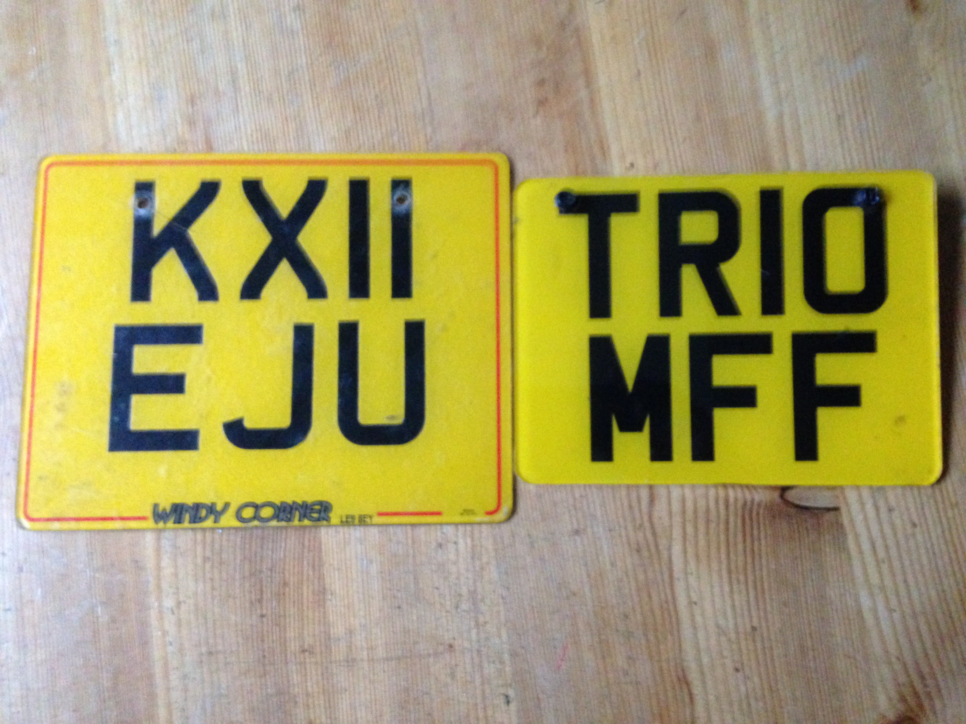 Plate sizes number Number Plates