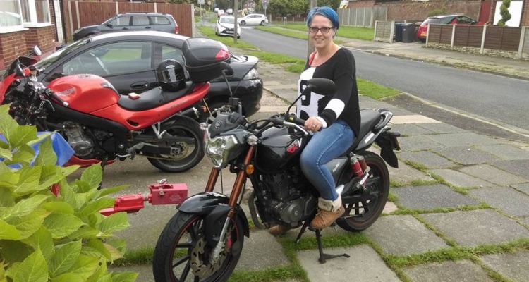 The lady has her first bike!