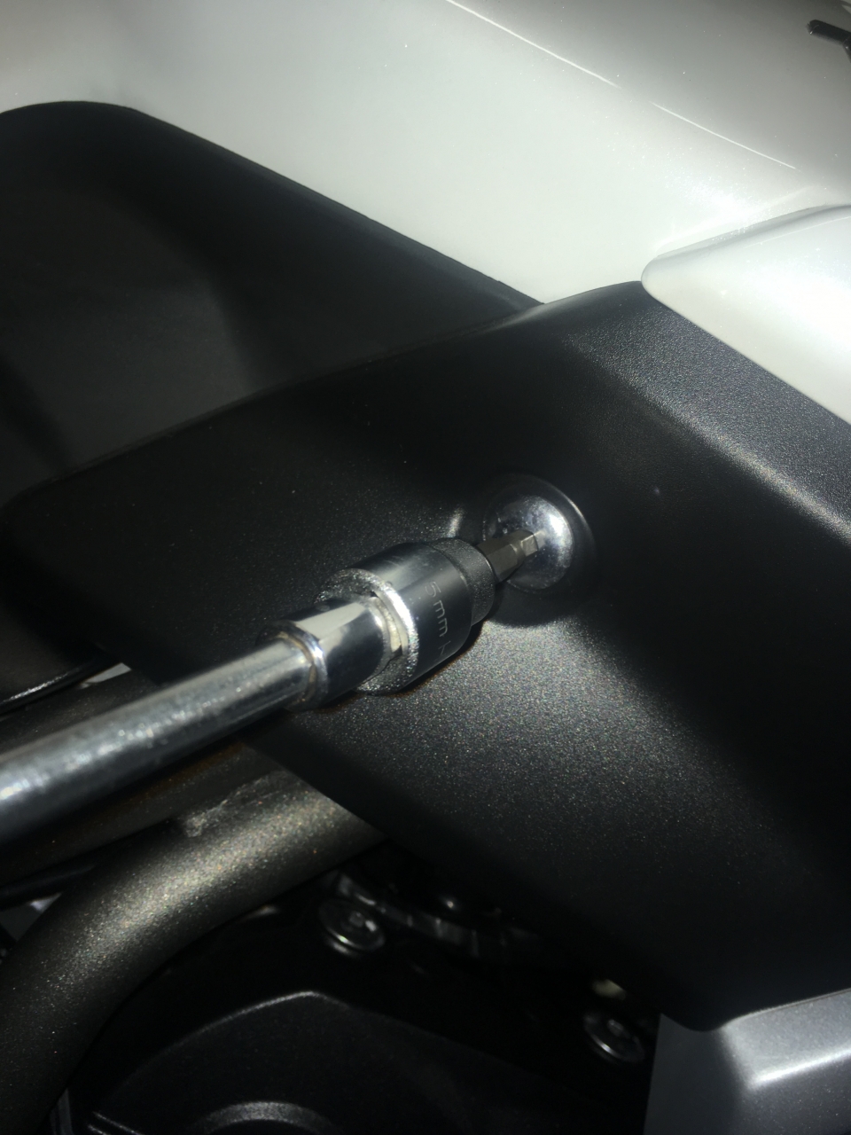 Step 8, Then remove upper rearward side fairing bolt.
