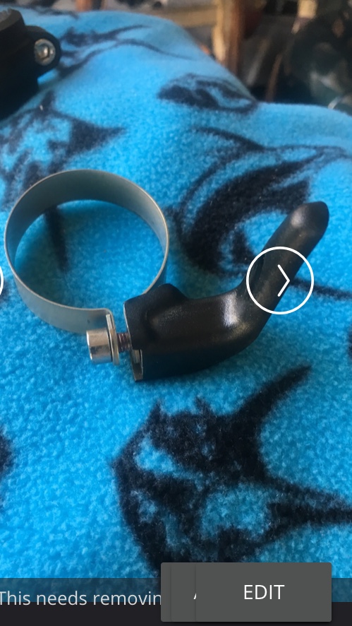 To make room for the mounts, remove the retainer clip