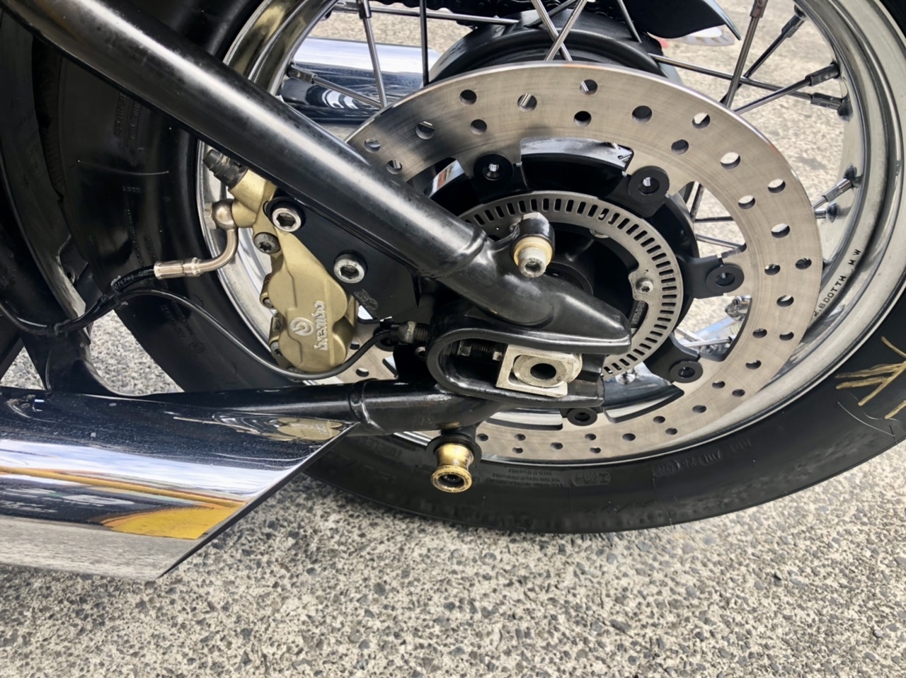 Replacement floating disc (at cost from TPP) and new rear pads